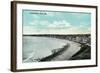 York Beach, Maine - Long Beach Scene-Lantern Press-Framed Art Print