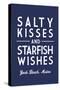 York Beach, Maine - Salty Kisses & Starfish Wishes - Simply Said - Lantern Press Artwork-Lantern Press-Stretched Canvas