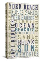 York Beach, Maine-Lantern Press-Stretched Canvas