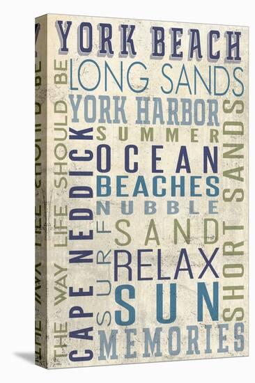 York Beach, Maine-Lantern Press-Stretched Canvas