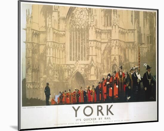 York Cathedral Procession-null-Mounted Art Print