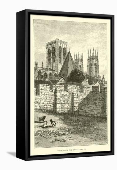 York, from Battlements-null-Framed Stretched Canvas