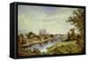 York from Scarborough Railway Bridge-John Bell-Framed Stretched Canvas