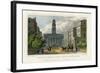 York Gate, Regent's Park, and Mary-Le-Bone Church, London, 1827-H Wallis-Framed Giclee Print