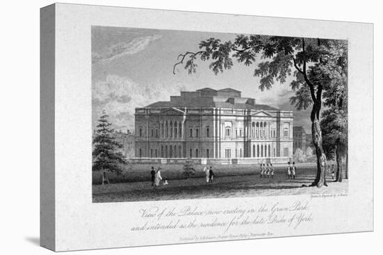 York House and Green Park, Westminster, London, C1800-Samuel Rawle-Stretched Canvas