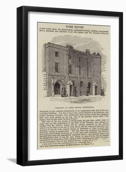 York House, Whitehall-null-Framed Giclee Print