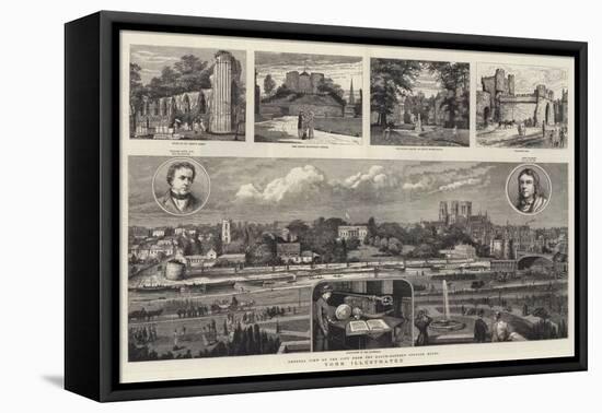 York Illustrated-null-Framed Stretched Canvas