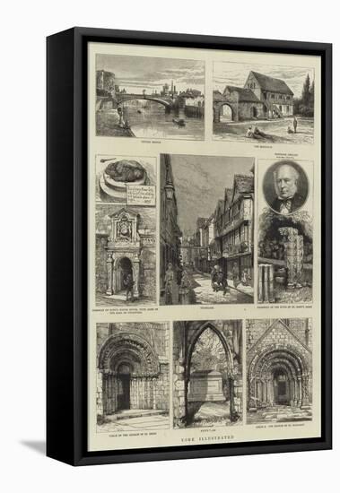 York Illustrated-null-Framed Stretched Canvas