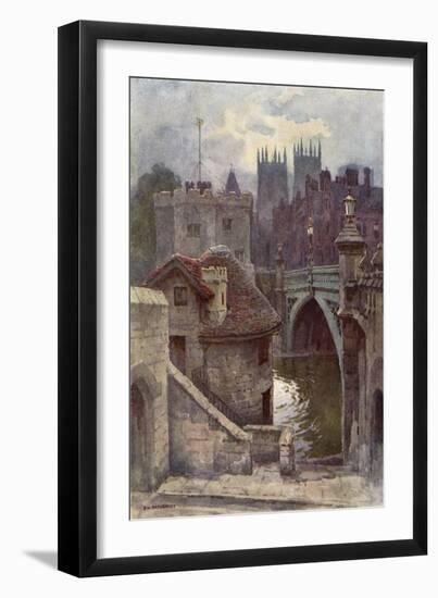 York Lendal Bridge-Ernest W Haslehust-Framed Art Print