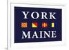 York, Maine - Nautical Flags-Lantern Press-Framed Art Print