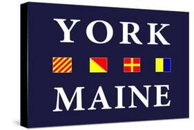 York, Maine - Nautical Flags-Lantern Press-Stretched Canvas