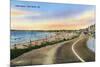 York, Maine - View of the Long Sands at York Beach-Lantern Press-Mounted Premium Giclee Print