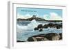 York, Maine - View of the Nubble Lighthouse-Lantern Press-Framed Art Print