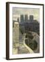 York Minster and Walls-Ernest W Haslehust-Framed Art Print