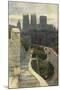 York Minster and Walls-Ernest W Haslehust-Mounted Art Print
