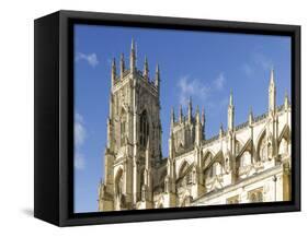 York Minster Bell Towers, York, North Yorkshire, Yorkshire, England, United Kingdom, Europe-John Potter-Framed Stretched Canvas