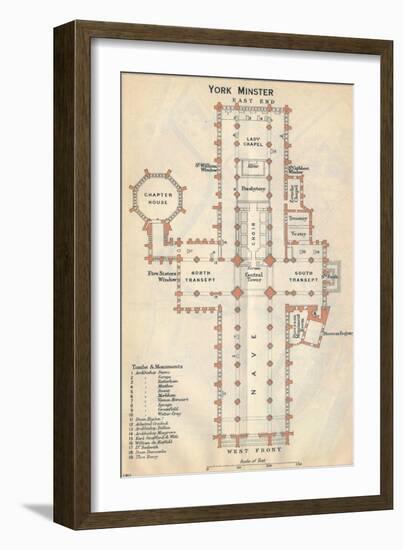 'York Minster', c20th Century-John Bartholomew-Framed Giclee Print