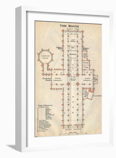 'York Minster', c20th Century-John Bartholomew-Framed Giclee Print