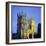 York Minster Floodlit, York, Yorkshire, England, UK, Europe-Roy Rainford-Framed Photographic Print