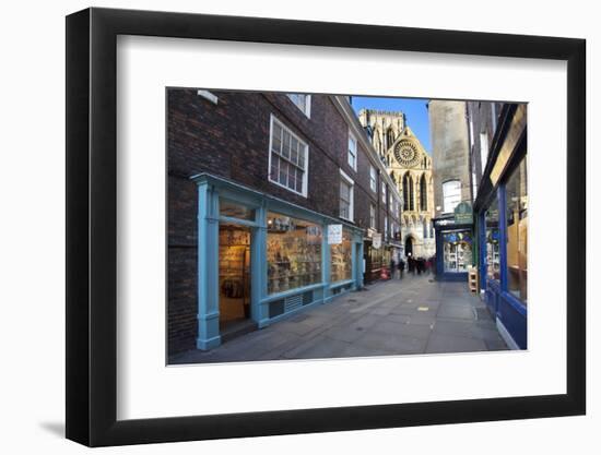 York Minster from Minster Gate, York, Yorkshire, England, United Kingdom, Europe-Mark Sunderland-Framed Photographic Print