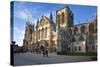 York Minster from Minster Piazza at Sunset, York, Yorkshire, England, United Kingdom, Europe-Mark Sunderland-Stretched Canvas