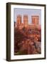 York Minster from the City Wall in Twilight, York, Yorkshire, England, United Kingdom, Europe-Mark Sunderland-Framed Photographic Print