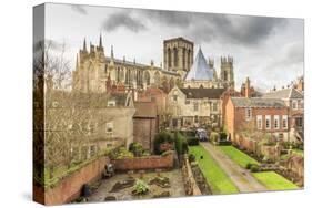 York Minster in Winter under Heavy Skies, York, North Yorkshire, England, United Kingdom, Europe-Eleanor Scriven-Stretched Canvas