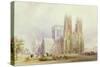 York Minster: North West View-Frederick Mackenzie-Stretched Canvas