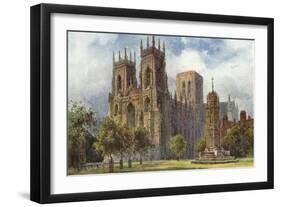 York Minster-Ernest W Haslehust-Framed Art Print