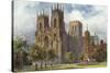 York Minster-Ernest W Haslehust-Stretched Canvas