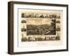 York, Pennsylvania - Panoramic Map-Lantern Press-Framed Art Print