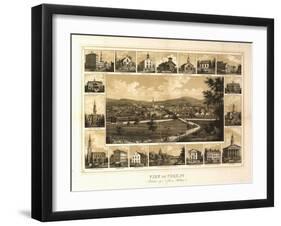 York, Pennsylvania - Panoramic Map-Lantern Press-Framed Art Print
