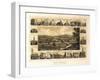 York, Pennsylvania - Panoramic Map-Lantern Press-Framed Art Print