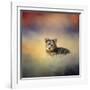 Yorkie Loving the Leaves-Jai Johnson-Framed Giclee Print