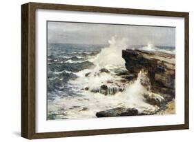 Yorkshire Coastal Scene-Ernest W Haslehust-Framed Art Print