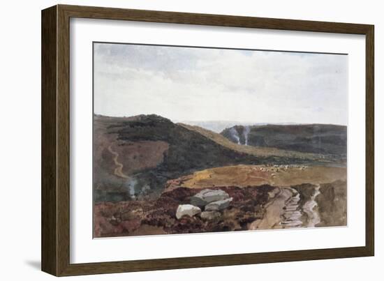 Yorkshire Fells, C.1840-Peter De Wint-Framed Giclee Print