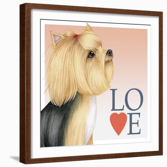 Yorkshire Terrier Love-Tomoyo Pitcher-Framed Giclee Print