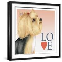 Yorkshire Terrier Love-Tomoyo Pitcher-Framed Giclee Print