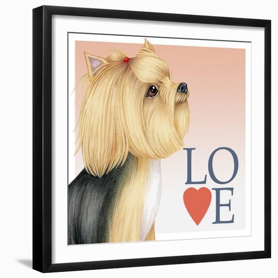 Yorkshire Terrier Love-Tomoyo Pitcher-Framed Giclee Print