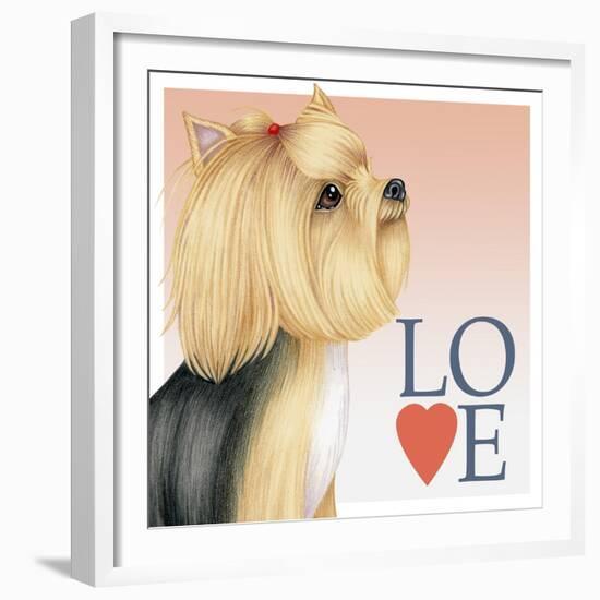 Yorkshire Terrier Love-Tomoyo Pitcher-Framed Giclee Print