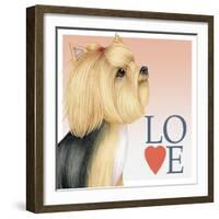 Yorkshire Terrier Love-Tomoyo Pitcher-Framed Giclee Print