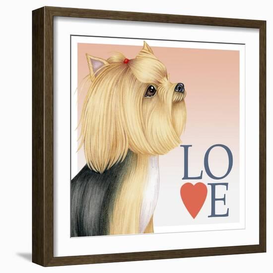 Yorkshire Terrier Love-Tomoyo Pitcher-Framed Giclee Print