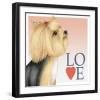 Yorkshire Terrier Love-Tomoyo Pitcher-Framed Giclee Print