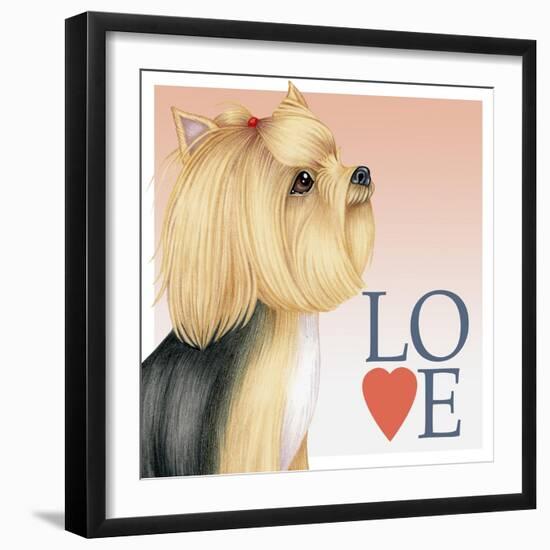 Yorkshire Terrier Love-Tomoyo Pitcher-Framed Giclee Print