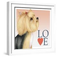 Yorkshire Terrier Love-Tomoyo Pitcher-Framed Giclee Print