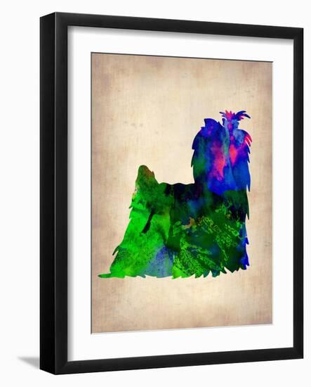 Yorkshire Terrier Watercolor-NaxArt-Framed Art Print