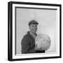 Yorkshireman Wearing a Flat Cap and Holding a Large Ball of Twine, 1968-Michael Walters-Framed Photographic Print