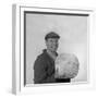 Yorkshireman Wearing a Flat Cap and Holding a Large Ball of Twine, 1968-Michael Walters-Framed Photographic Print