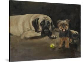 Yorky and Mastif-Solveiga-Stretched Canvas