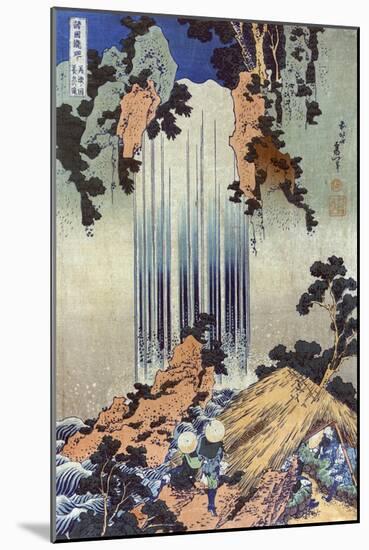 Yoro Waterfall in Mino, Japanese Wood-Cut Print-Lantern Press-Mounted Art Print